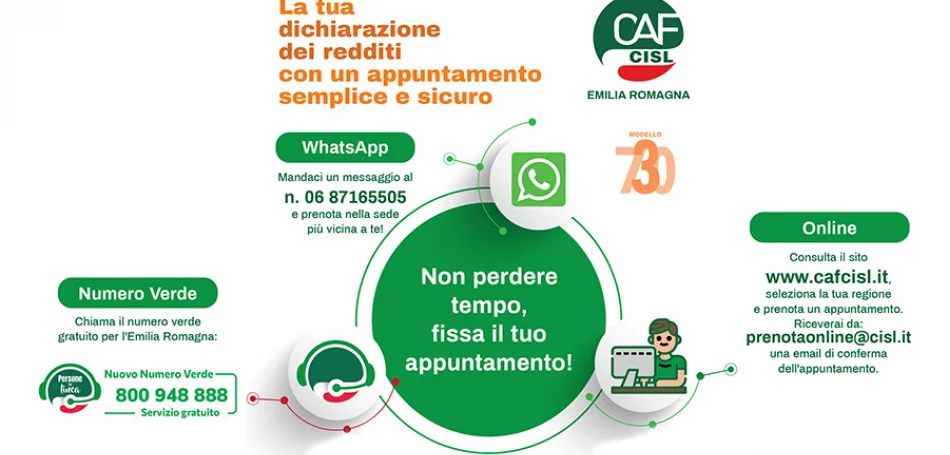 prenotazioni 730 caf cisl emilia-romagna