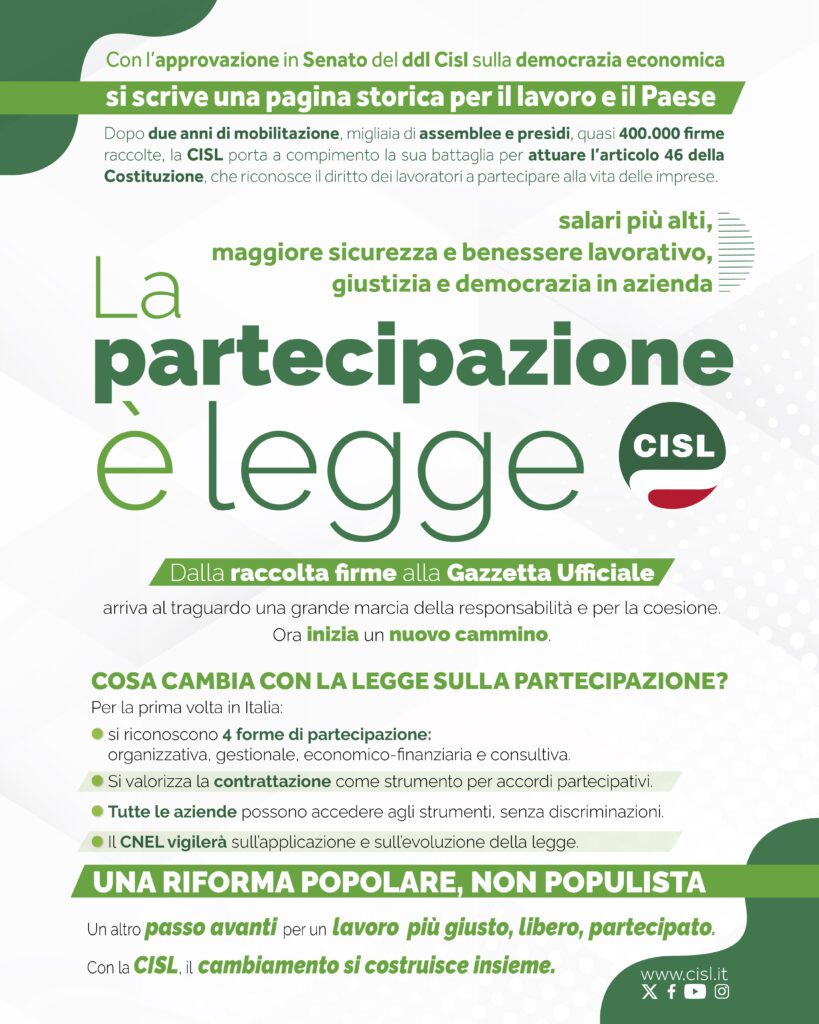 Volantino La parteciptazione è legge